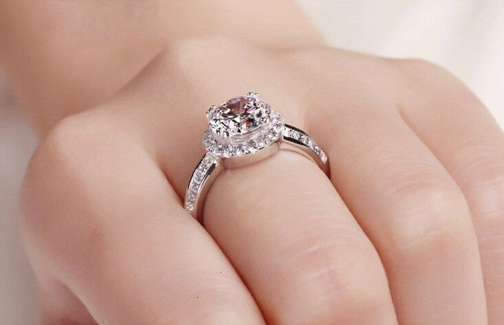 Damen Ring 925 Sterling Silber Diamantoptik verstellbar Schmuck Design5