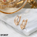 Luxus Ohrringe Creolen 585 Rolled Roségold überzogen Damen Geschenk0
