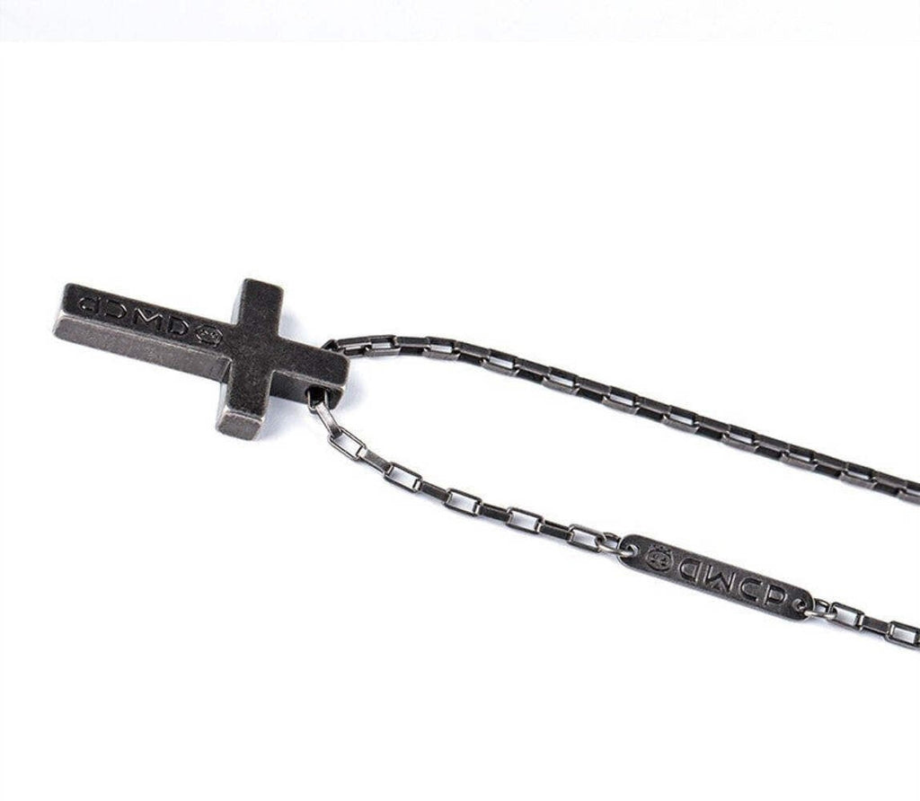Titanstahl Kreuz Halskette in Retro - Silber Farbe6