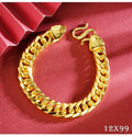Kubanische Armband Glattes, Flaches Vietnamesisches SandgoldBossArmband, domin0