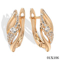Luxus Damen Ohrringe 585 Rosé Gold überzogen Design Kristall für Damen Geschen0