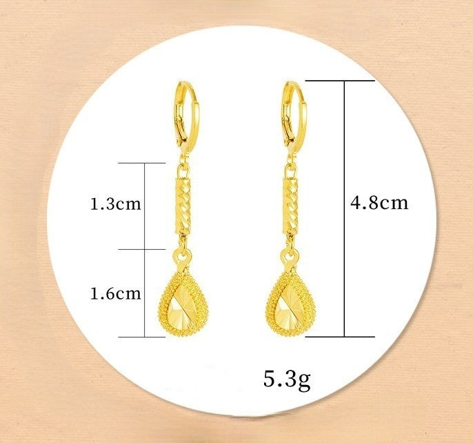 Quasten Ohrringe für Damen vergoldete Quastenohrringe für Damen, elegante Tropfe7