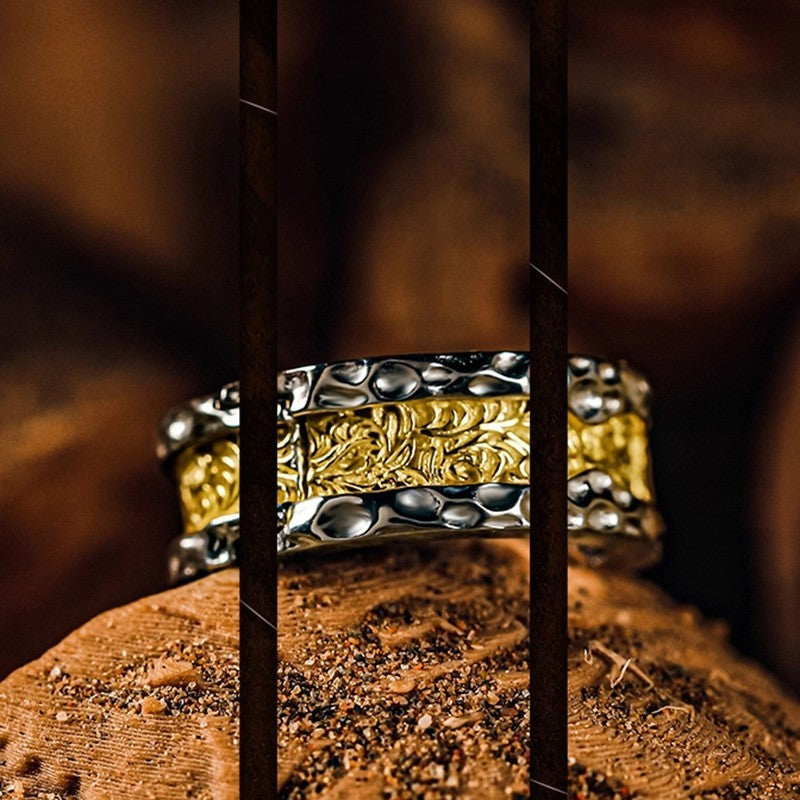 925 Silberplattierte Herren Ohrringe Creole im RetroStil mit Arabeskenmuster9