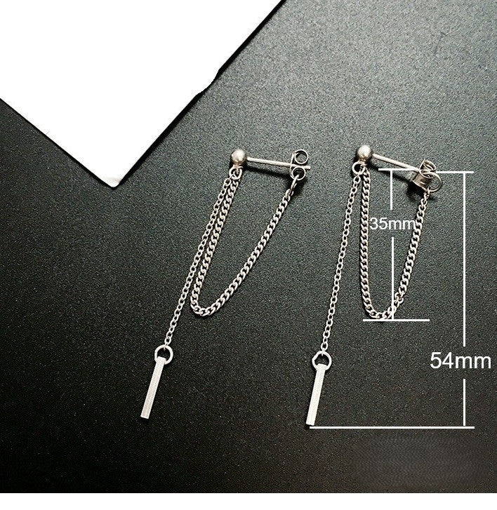 Ohrringe Ohrstecker aus 925er Sterlingsilber, schlichte Ohrstecker mit Quastenve10