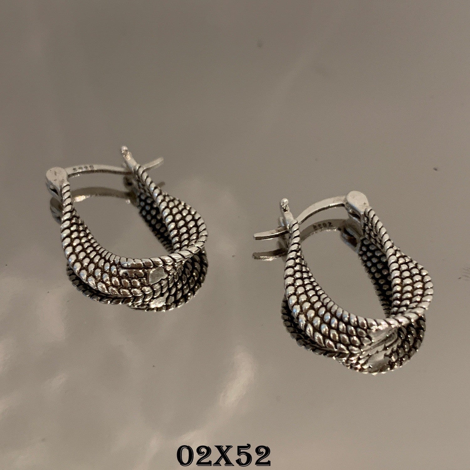 Luxus Damen 925S Ohrringe Creolen Sterling Silber 925 Plattiert Neu0