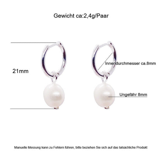 925S Silber Perle Ohrringe unregelmäßige Perle ohrringe kreuzgrenze heißer verk1