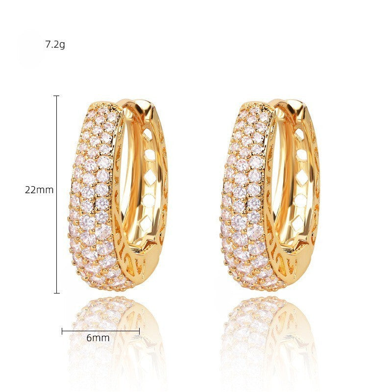 Luxus Damen Ohrringe Creole 18K Gold Französisch galvanik kreative ohrringe3