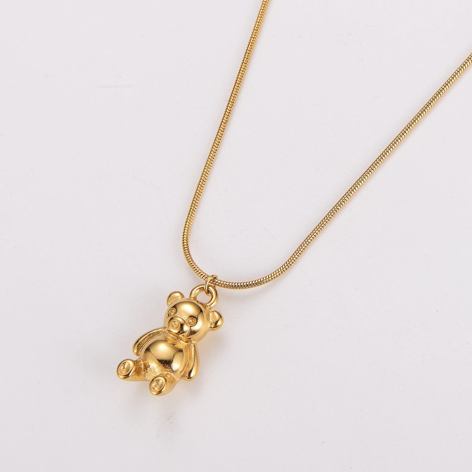 BärenOhrringSet Edelstahl Gold 18K kreativer und vielseitiger Schlangenknoch2