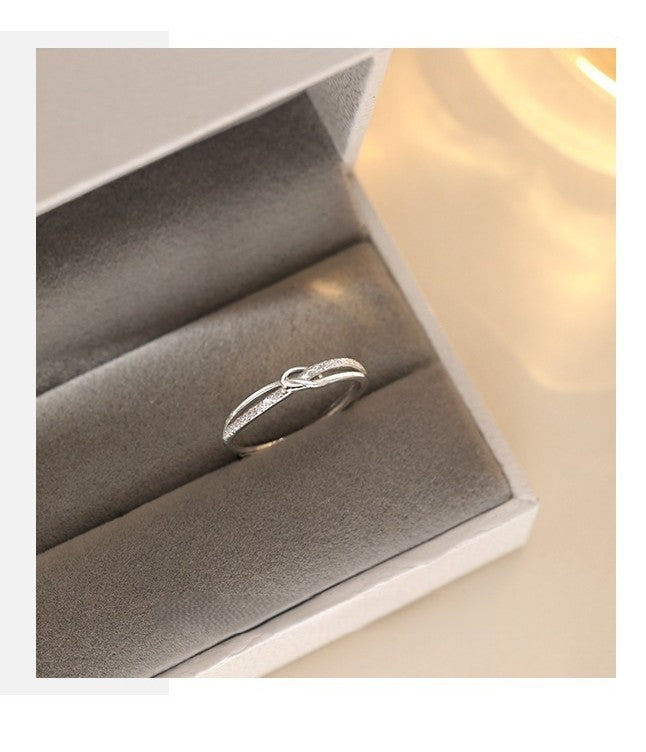 Damen Ring 925 Sterling Silber, leichtes LuxusNischendesign, modisch, verstellb2