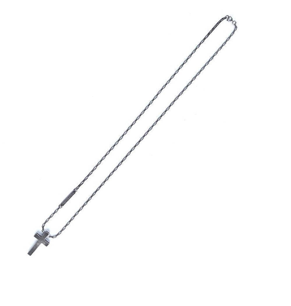 Titanstahl Kreuz Halskette in Retro - Silber Farbe3