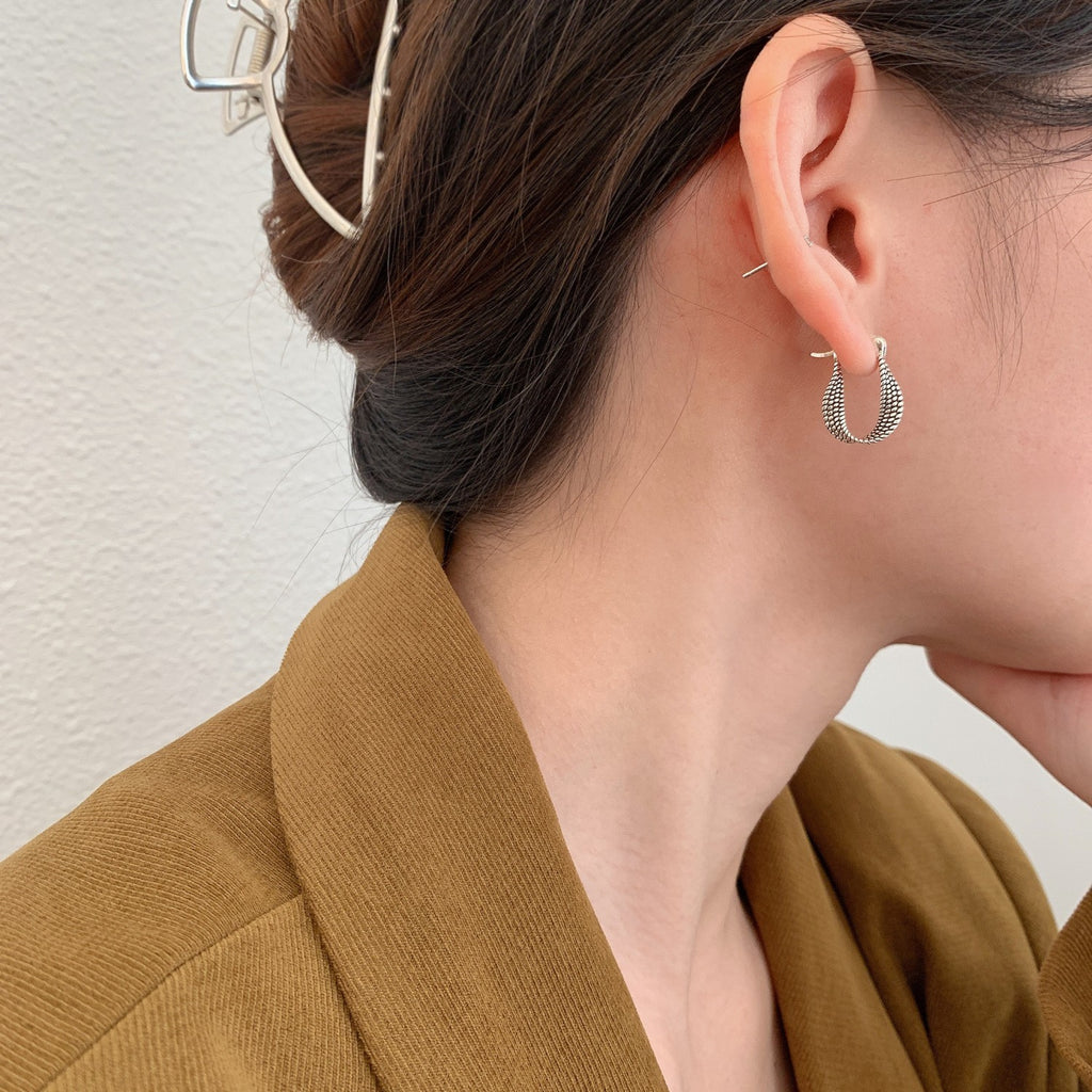 Luxus Damen 925S Ohrringe Creolen Sterling Silber 925 Plattiert Neu1