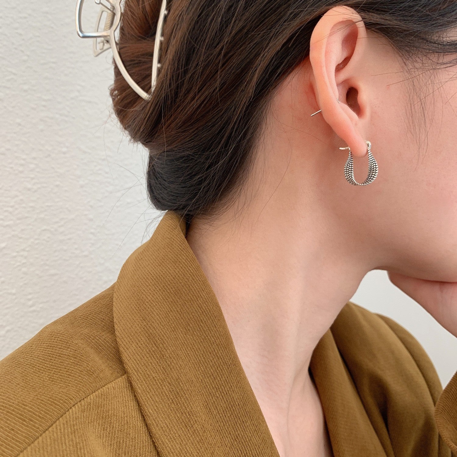 Luxus Damen 925S Ohrringe Creolen Sterling Silber 925 Plattiert Neu1