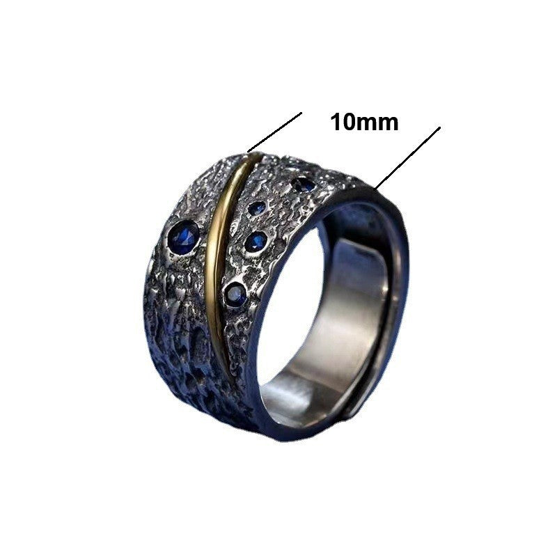 Silber Plattierter Sternenhimmel Ring, stilvoll und trendig für Singles, Schmuck2