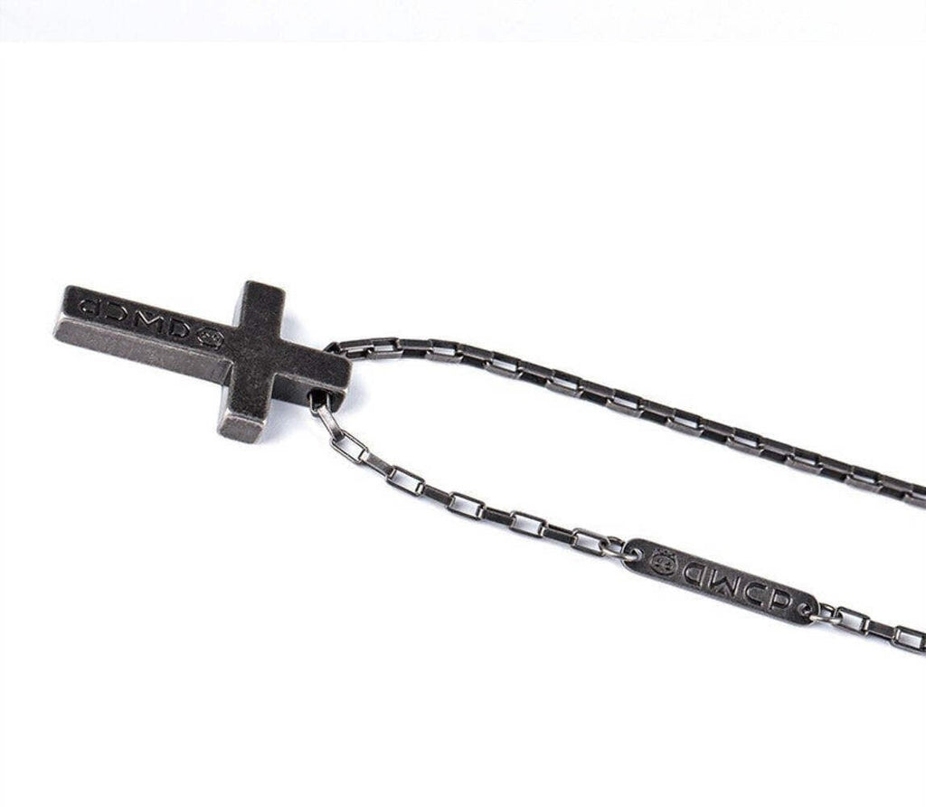 Titanstahl Kreuz Halskette in Retro - Silber Farbe6