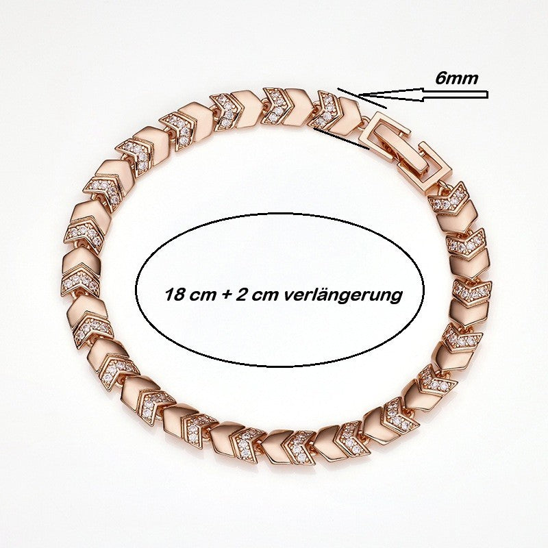 Trendsetzendes Armband ein kreatives, schlichtes Armband aus Kupfer und Zirkonia1