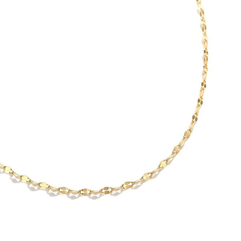 Damen Herren Kette Halskette Edelstahl 18K Gold vergoldet 40+5cm Schmuck, 2 mm4