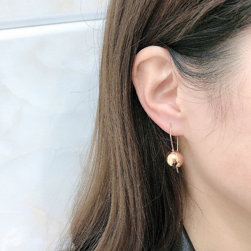 Luxus Ohrringe 585 Rolled Rosé Gold überzogen einfache trend reales gold überzog2