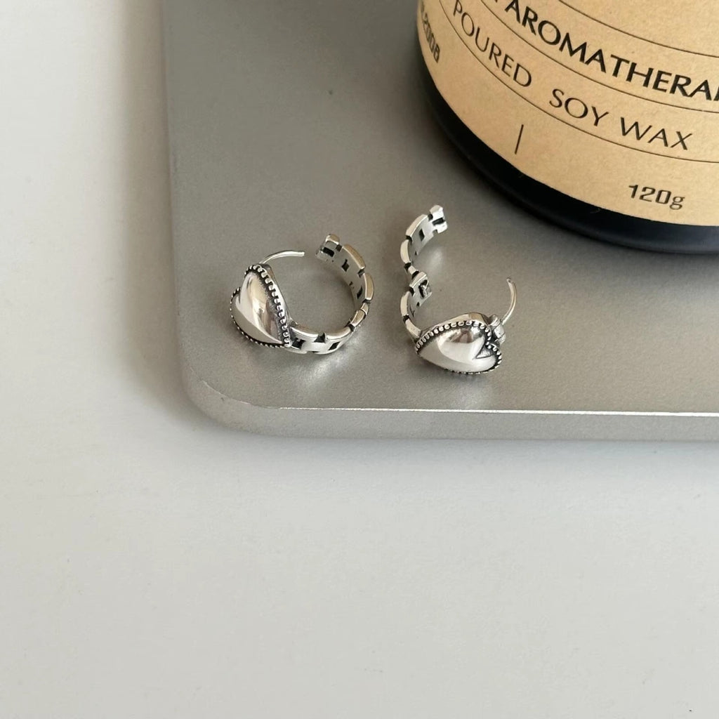 925 Sterling Silber Damen Ohrringe mit der Aufschrift "Retro Love Strap" ketten5