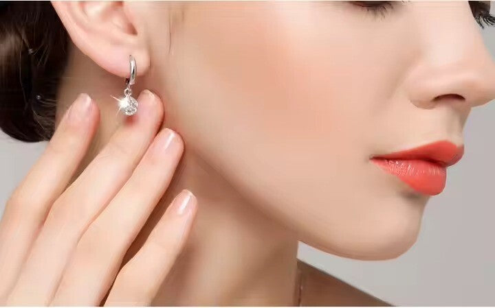 Damen Luxus Ohrringe 925 Sterling Silber Hypoallergene Ohrringe OHRSCHMUCK1