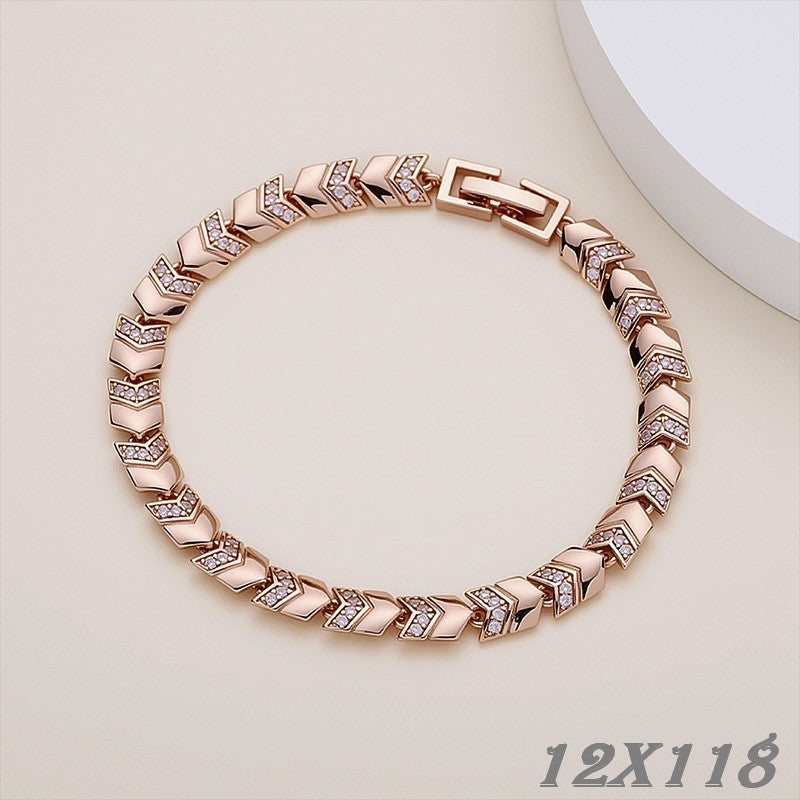 Trendsetzendes Armband ein kreatives, schlichtes Armband aus Kupfer und Zirkonia6