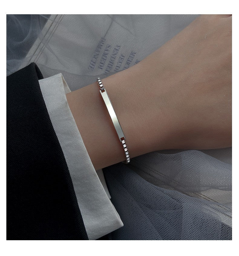 Luxuriöses Armband aus 925er Sterlingsilber, schlicht und einzigartig, minimalis10