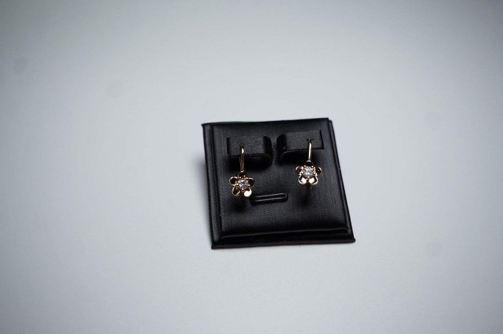Zierliche Blumen Ohrringe für Mädchen und Frauen14K Rose11