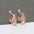 Luxus Ohrringe Roségold für Damen, ZirkonOhrringe für festliche Anlässe,Schmuck0