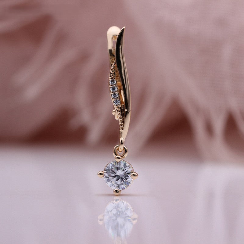 Luxus Damen Ohrringe Rosegold Cluster-Ohrringe in Roségold (vergoldet) Zirkon4