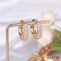 Luxus Damen Ohrringe Creole 18K Gold Französisch galvanik kreative ohrringe0