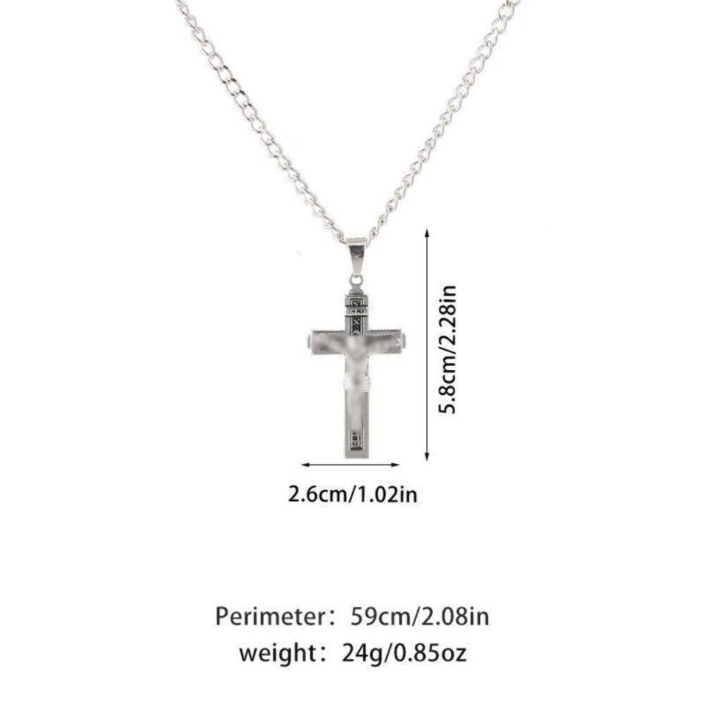 Gold Jesus Christus Kreuz Halskette Titanstahlkette,2