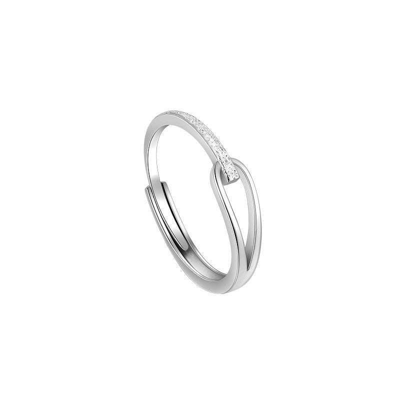 925 Silber Ring Minimalistisch – Verstellbar, Offen, Damen Fingerring  Geschenk2