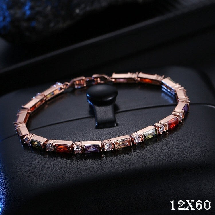 Luxus Damen Armband Buntes Zirkon Tennis Armband Modisches und Elegantes Schmuck4