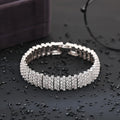 Damen Tennis Armband Bracelet 18K weiss gold mit Natürlich AAA Zirkon Kristalle0