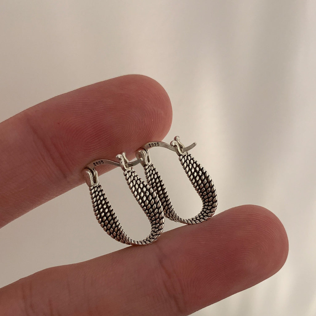 Luxus Damen 925S Ohrringe Creolen Sterling Silber 925 Plattiert Neu9