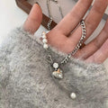 Mädchen Halskette Amor Bogen Kristall Perlen Choker Kette Schmuck Design0