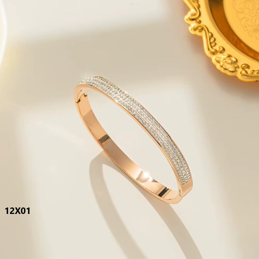 Damen Luxus Armband mit Zirkoni,platiert(Rose Gold)0