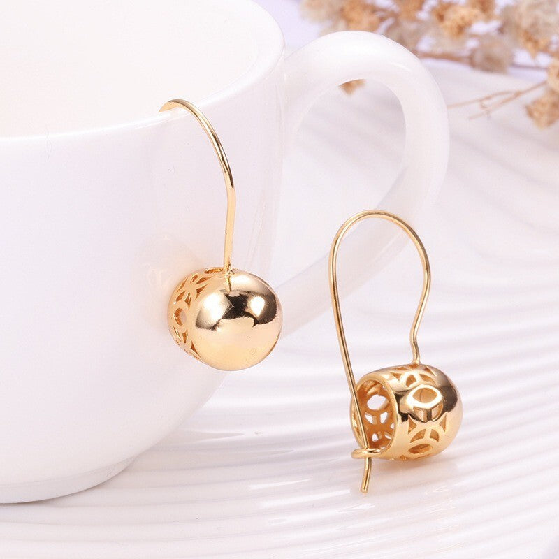 Luxus Ohrringe 585 Rolled Rosé Gold überzogen einfache trend reales gold überzog0