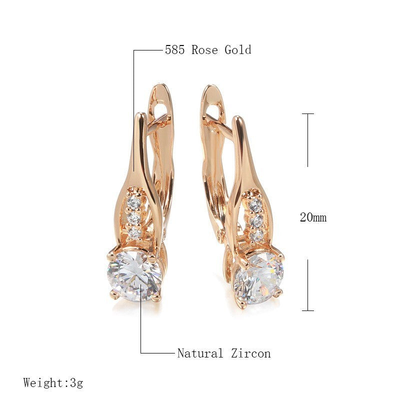 Luxus Damen Ohrringe 585 Rosé Gold überzogen Design Kristall für Damen Geschenk4
