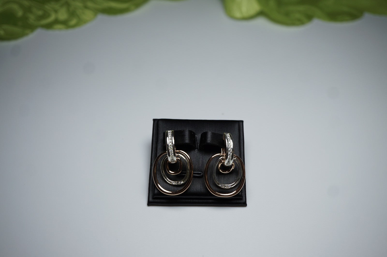 Luxus Damen zweifarbige Ohrringe aus 14-karätigem Roségold hochwertige vergoldet13