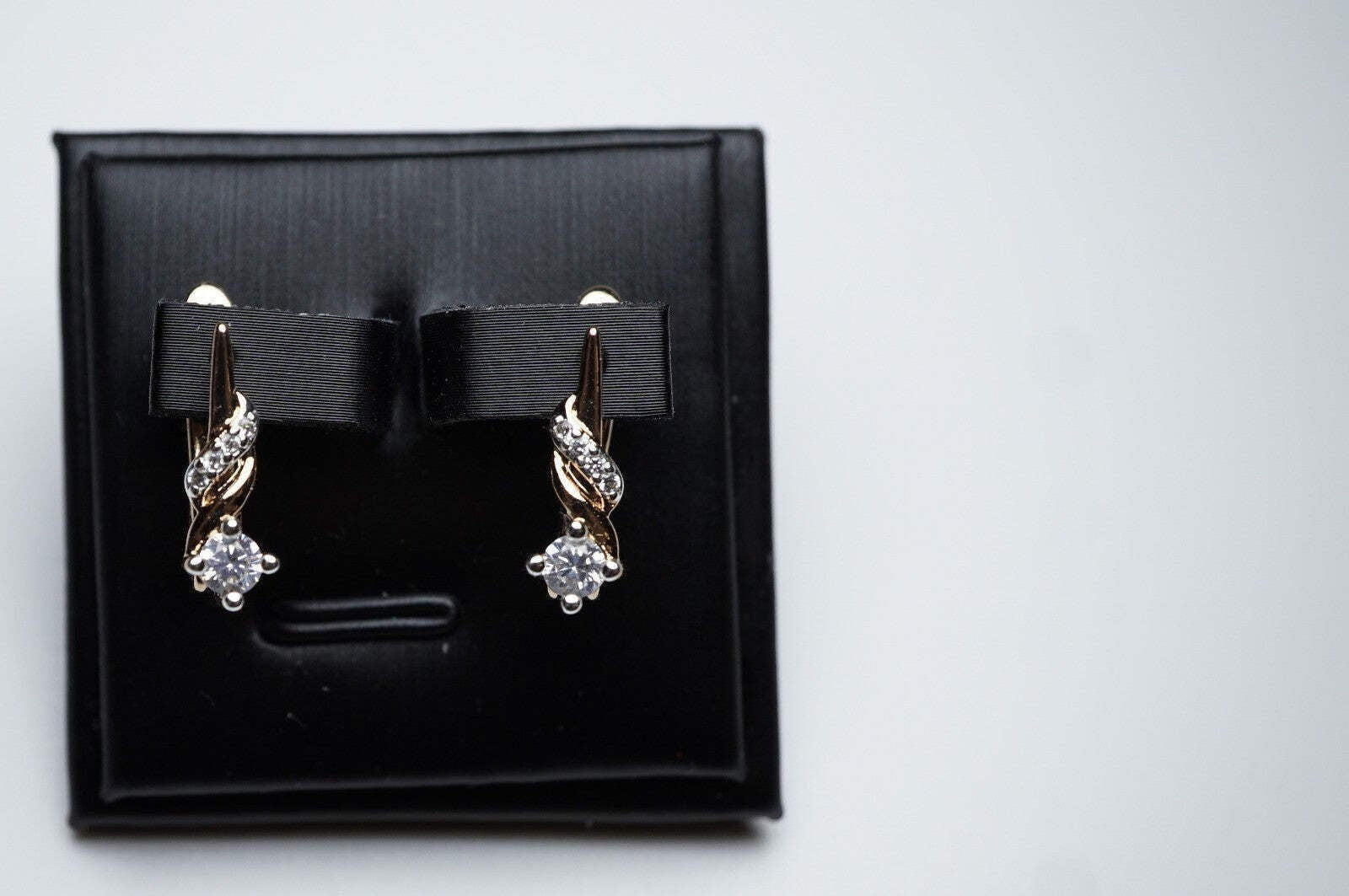 Ohrringe 585 Rosegold vergoldet mit weißem AAA Zirkonia verziert7