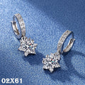 Luxus Ohrringe Creolen Damen AAA Zirkonia mit Weißgold Plated Hochzeit Schmuck0