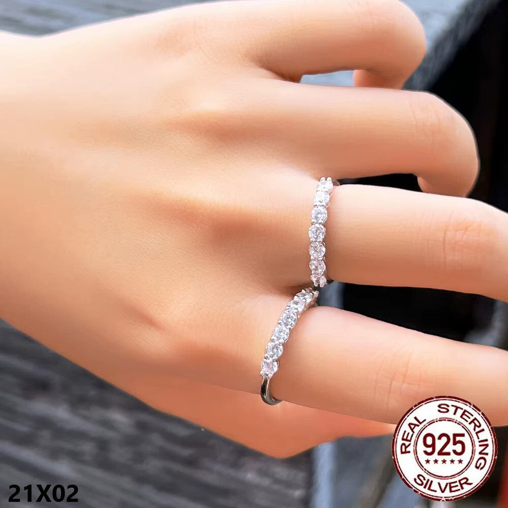 Echt Schmuck Silber 925 Ring Damen Ring Zirkon Hochwertige Qualität 8 und 9 Gro0
