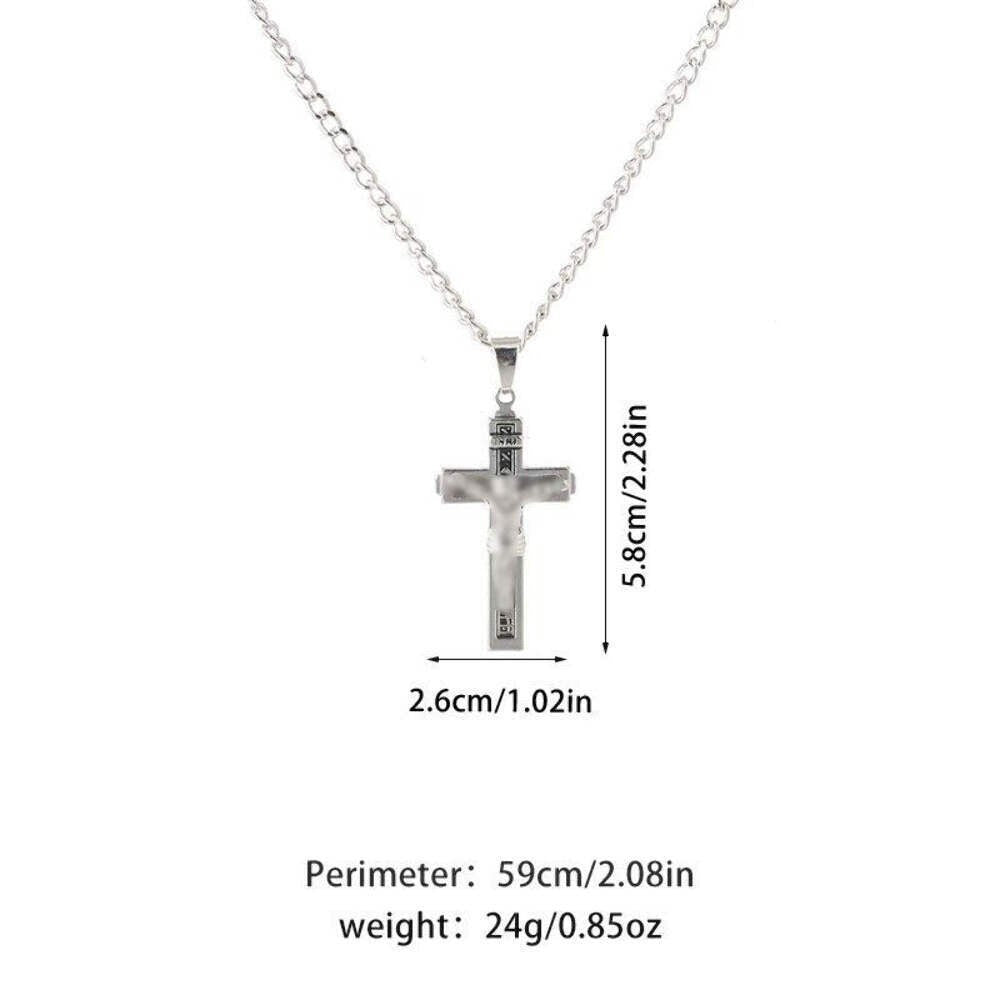 Gold Jesus Christus Kreuz Halskette Titanstahlkette,2
