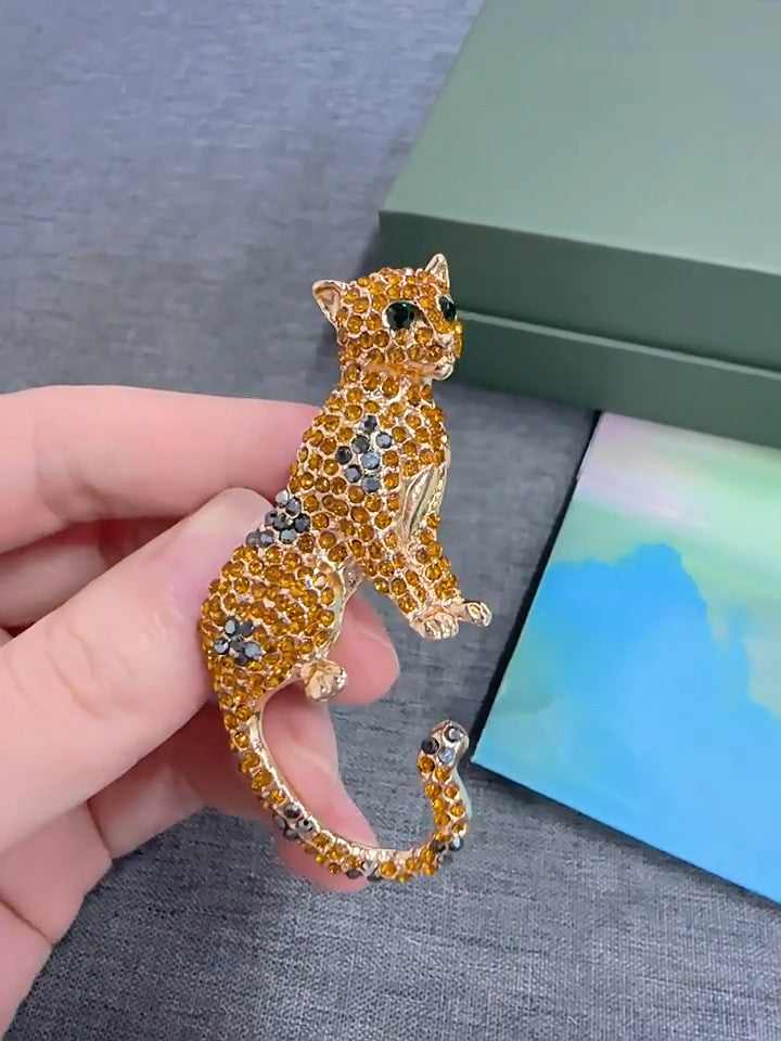 Damen Brosche Damen Brbrosche, hochwertige Legierung, Strass, Tier, Herrenanzug,