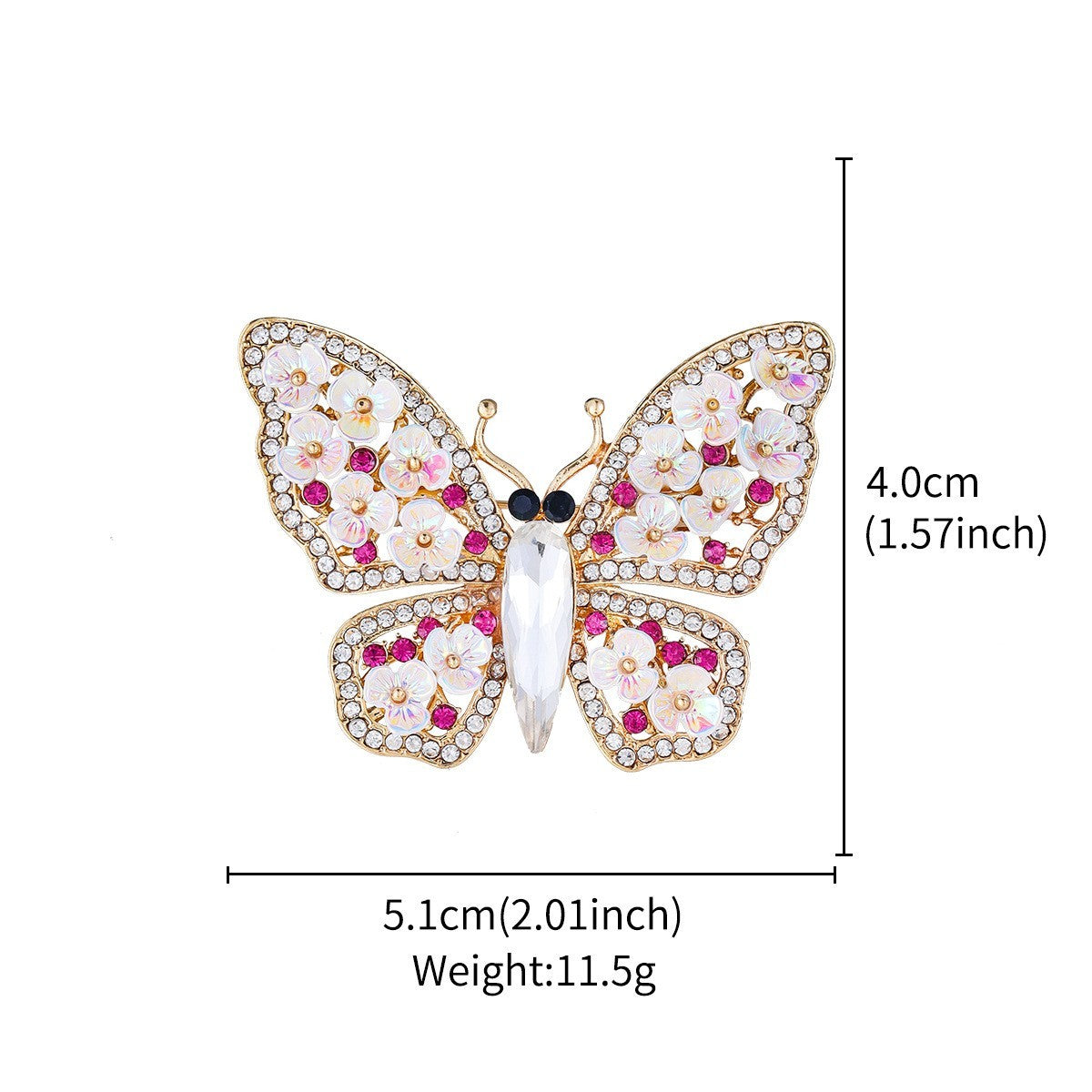 Schmetterlings Damen Broche Luxuriöse und elegante Schmetterlings Brosche aus Le