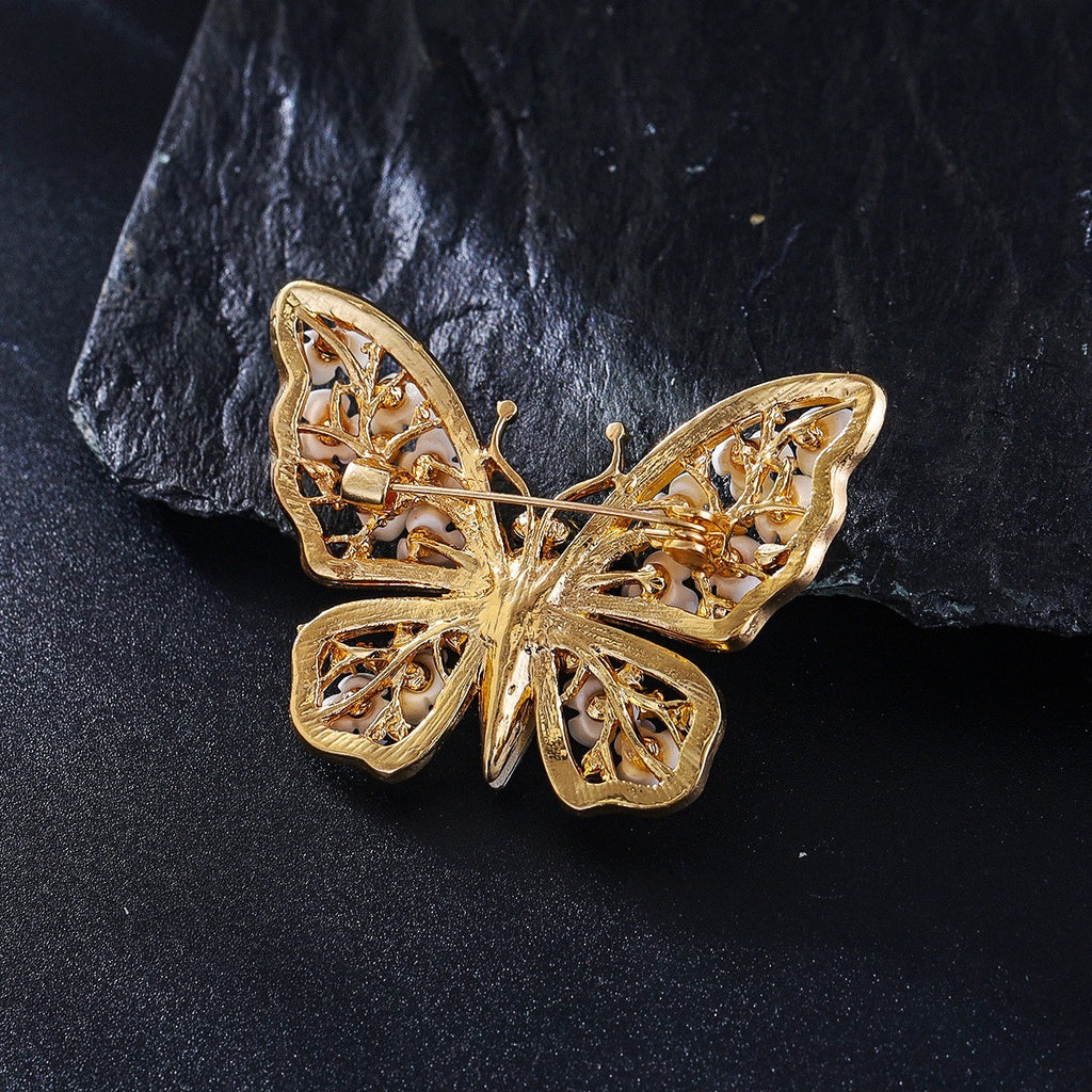 Schmetterlings Damen Broche Luxuriöse und elegante Schmetterlings Brosche aus Le