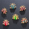 Frauen Marienkäfer Broche Insektenbrosche Tierbroschen Marienkäferbrosche 6 Farb