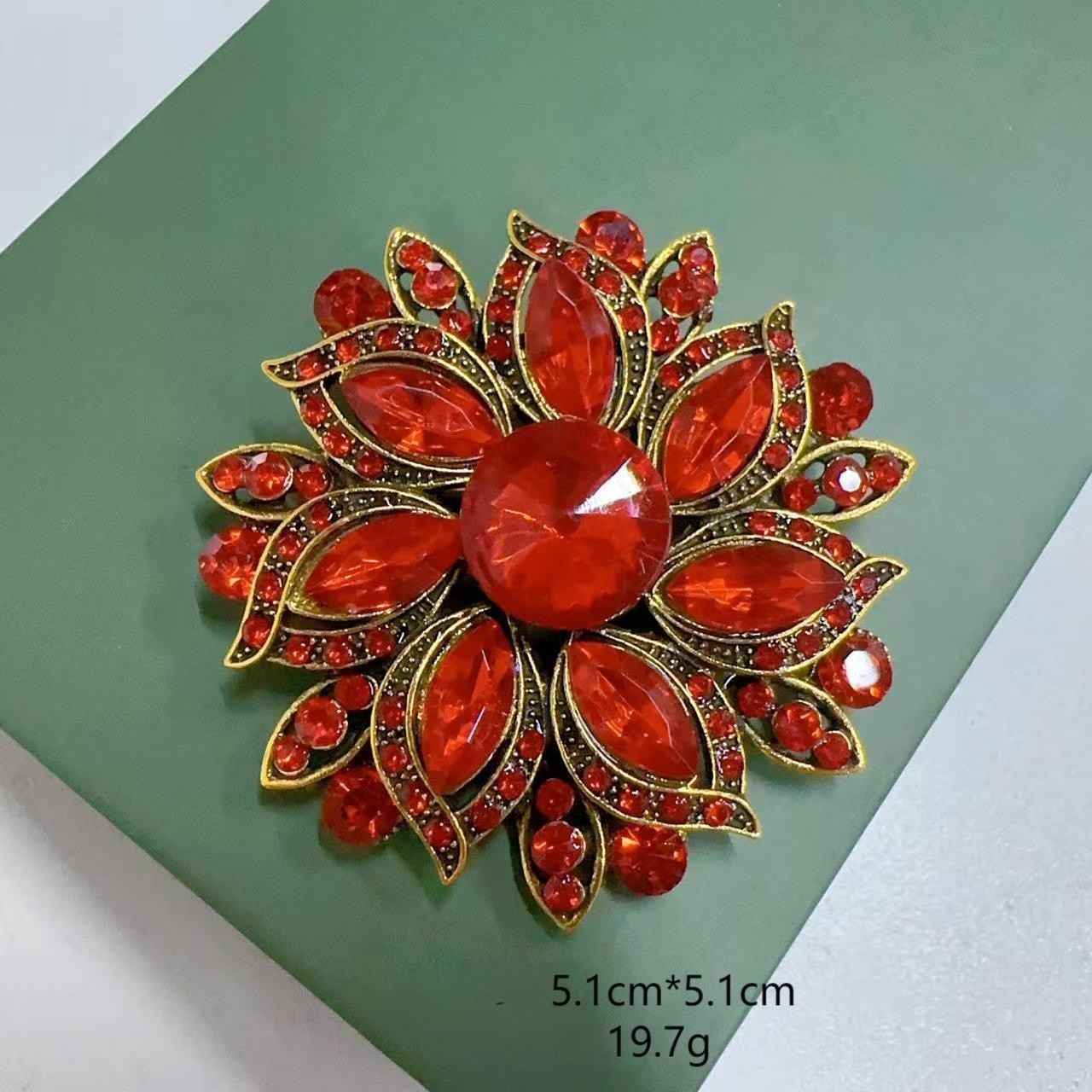 Brosche Damen Luxus Crystal Sun Flower ES for Frauen Hochzeiten Büro Party Pins