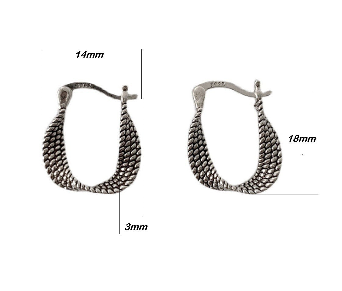 Ohrringe 925S Sterling Silber plattiert für Damen