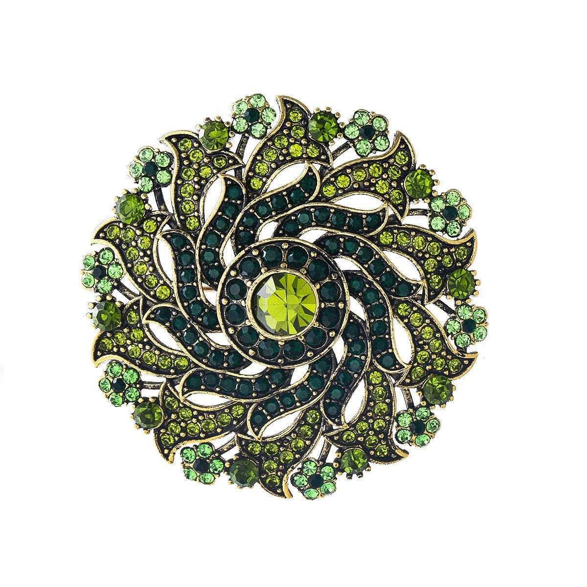 Personalisierte drehbare Kranz Brosche aus Strass Legierung luxuriös und elegant